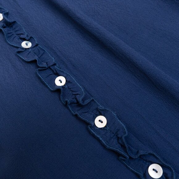 Aritzia Wilfred Heartthrob Dress Navy Blue Medium - Picture 8 of 13